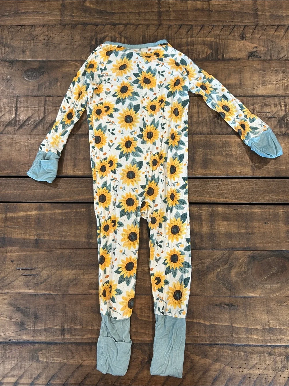 Little One Shop 12-18M Sunflower Print Kids One-Piece Pajama 🌻